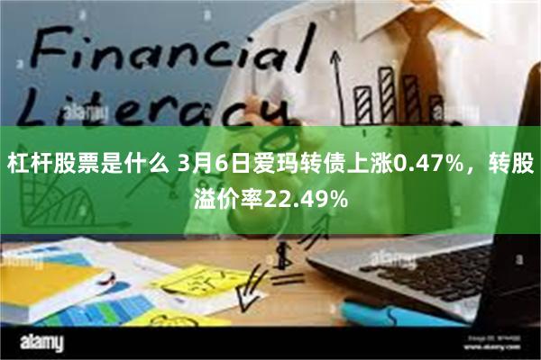 杠杆股票是什么 3月6日爱玛转债上涨0.47%，转股溢价率22.49%