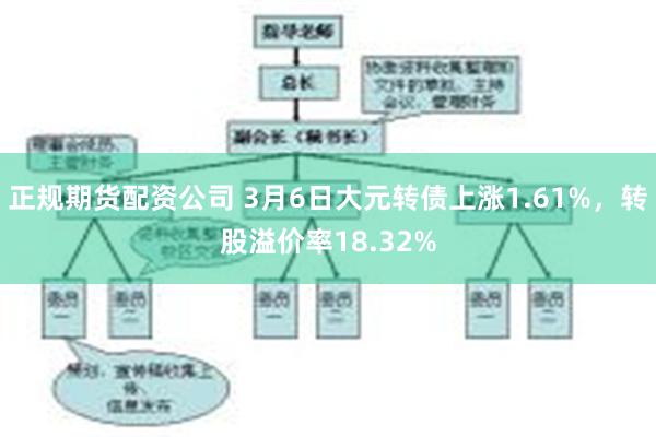 正规期货配资公司 3月6日大元转债上涨1.61%，转股溢价率18.32%