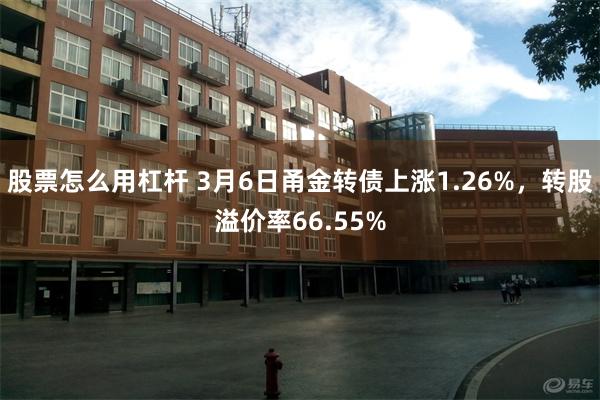 股票怎么用杠杆 3月6日甬金转债上涨1.26%，转股溢价率66.55%