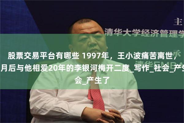 股票交易平台有哪些 1997年，王小波痛苦离世，3个月后与他相爱20年的李银河梅开二度_写作_社会_产生了