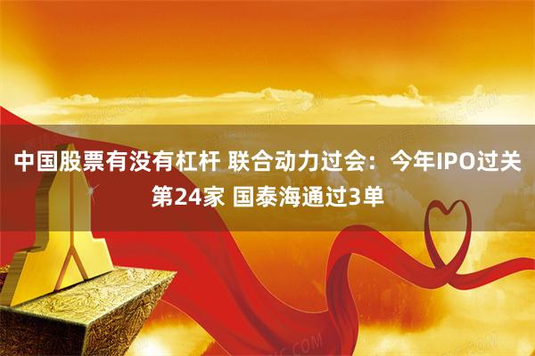 中国股票有没有杠杆 联合动力过会：今年IPO过关第24家 国泰海通过3单