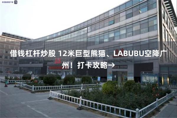 借钱杠杆炒股 12米巨型熊猫、LABUBU空降广州！打卡攻略→