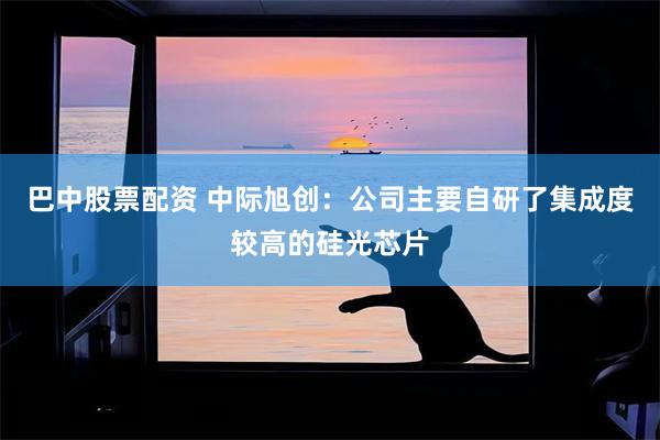 巴中股票配资 中际旭创：公司主要自研了集成度较高的硅光芯片