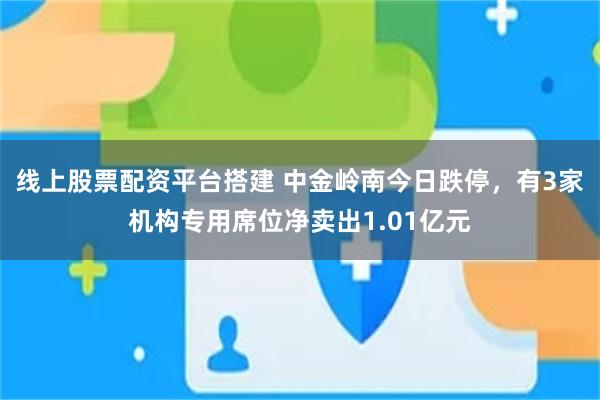线上股票配资平台搭建 中金岭南今日跌停,有3家机构专用席位净卖出1.01亿元