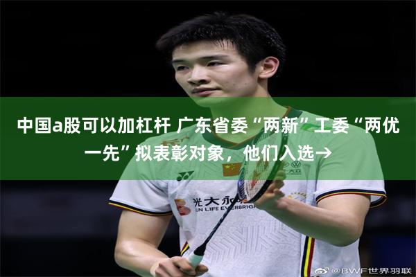 中国a股可以加杠杆 广东省委“两新”工委“两优一先”拟表彰对象，他们入选→